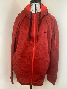 Nike Men's Full-Zip Jacket - Team Red Heather with Black Trim